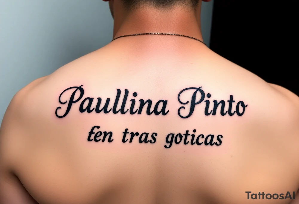 Paulina Pinto
En letras Goticas tattoo idea