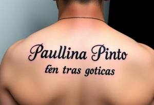Paulina Pinto
En letras Goticas tattoo idea