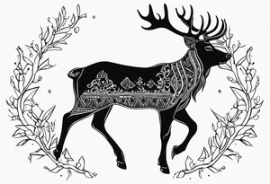 reindeer tattoo idea