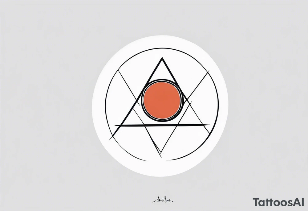 A simple Δ tattoo with a circle around it. tattoo idea