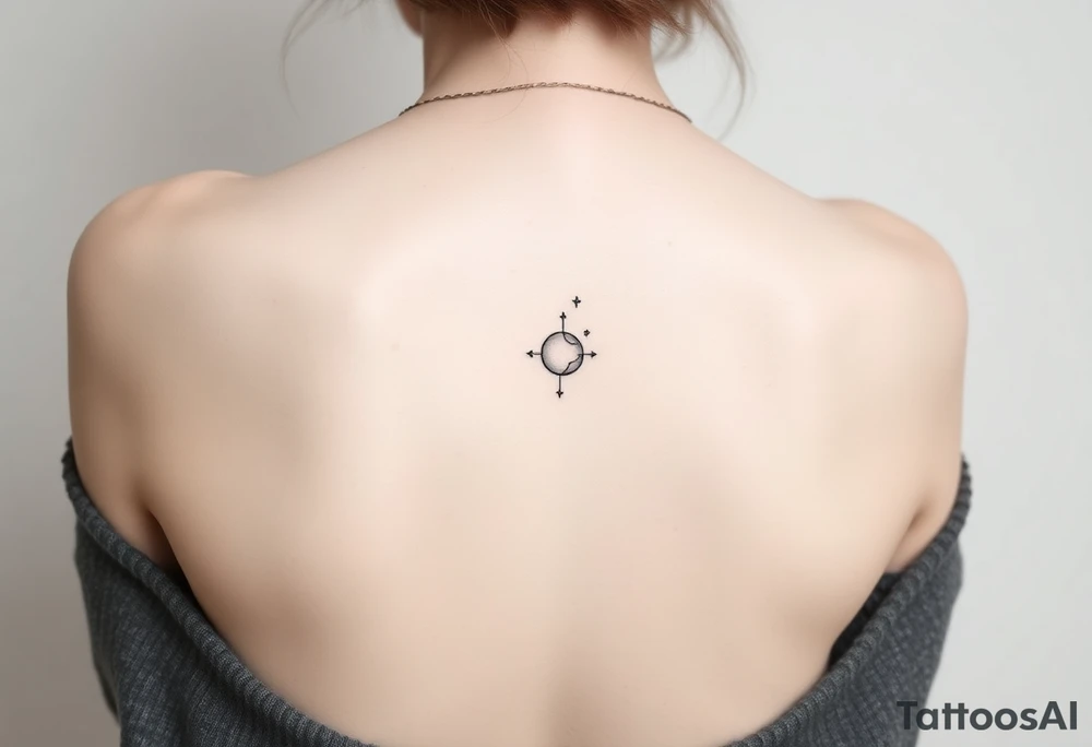 Comet small and black and white tattoo idea
