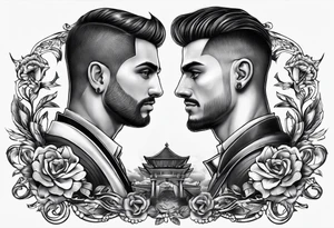 small tattoo about brotherhood between italian twins tattoo idea