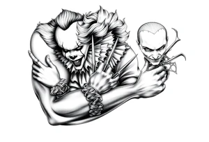 Pennywise, Edward scissor hands, and jason tattoo idea