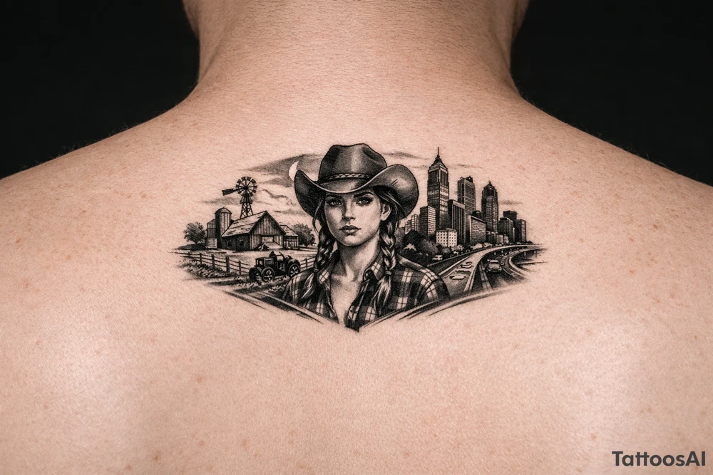Black Country Girl from farmlands of North Florida to Black City of Metro Atlanta tattoo idea