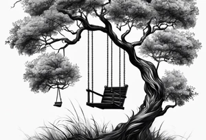 Tree with swing tattoo idea