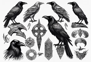 raven from the vikings era tattoo idea