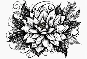 flower fire for a male tattoo idea