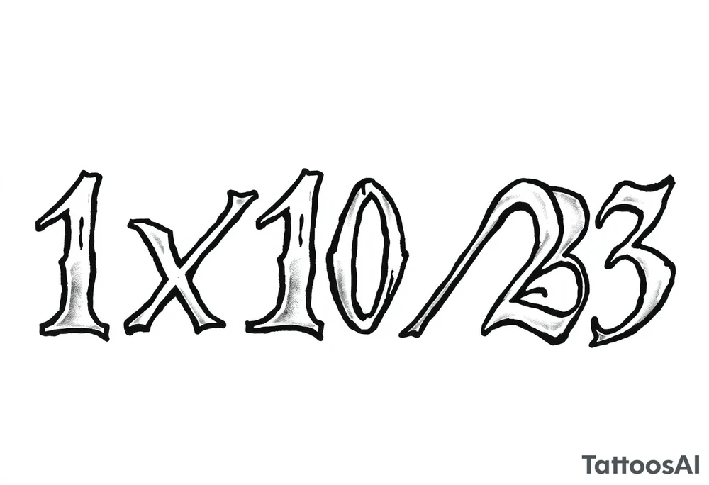 1x10^23 tattoo idea