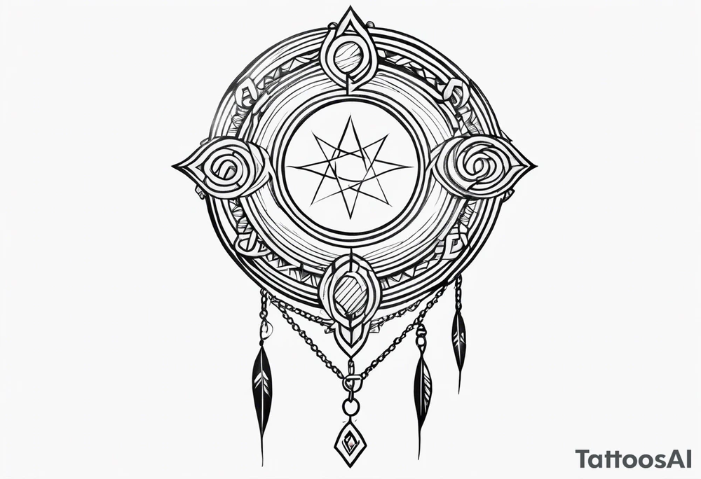 straight chain tattoo idea