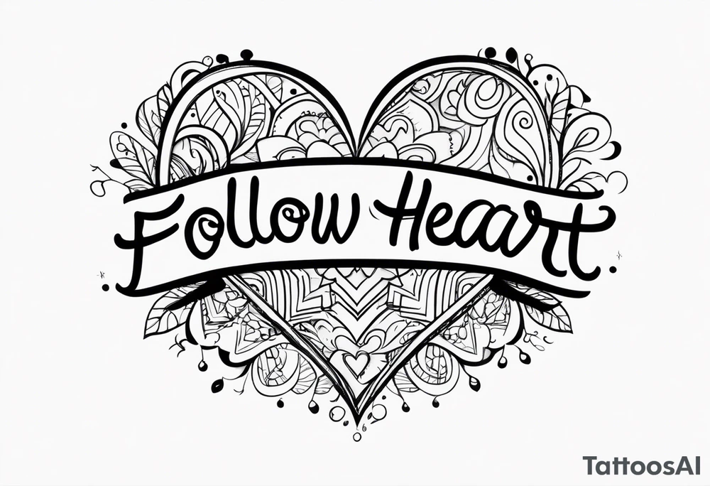 follow your heart tattoo idea
