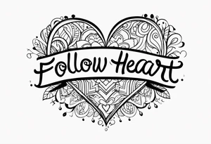 follow your heart tattoo idea
