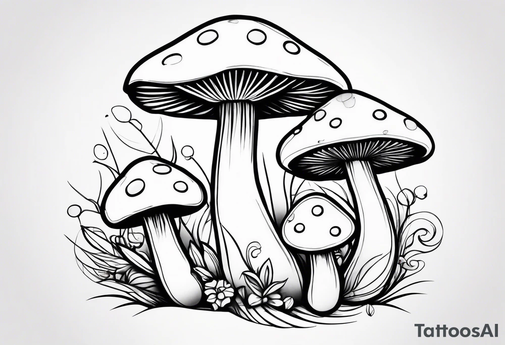 "Graceful Mushrooms" tattoo idea