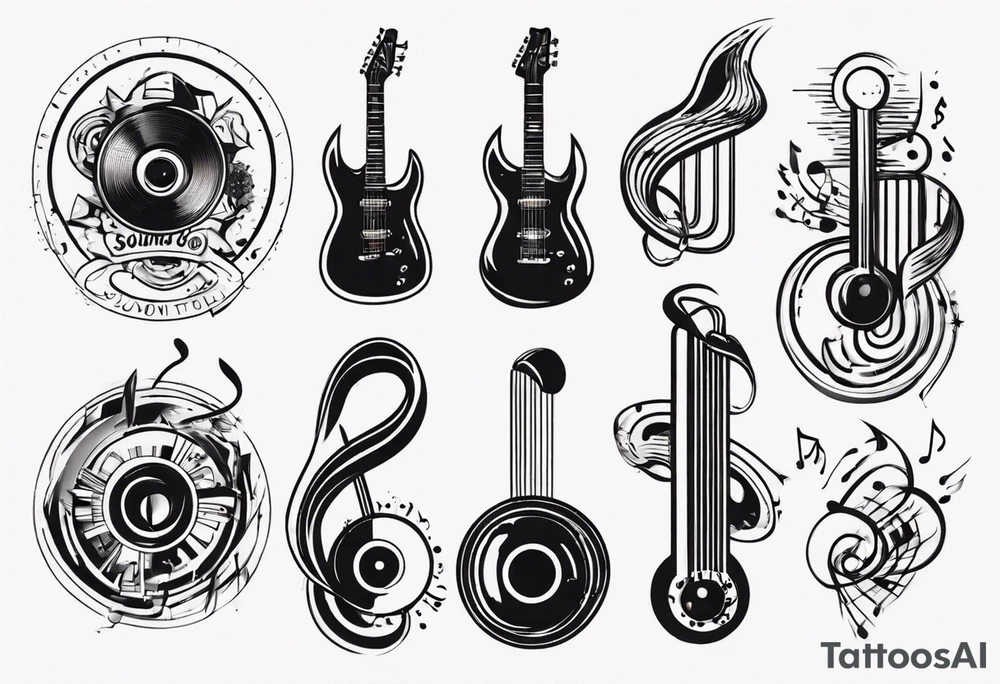 music sound tattoo idea