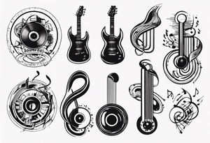 music sound tattoo idea
