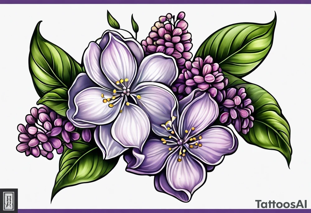 Lilac flowers tattoo idea