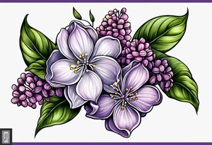 Lilac flowers tattoo idea