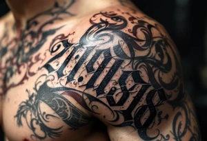 Birth date 27.11.1988 carved in Roman numerals with deep navy blue shadows. tattoo idea