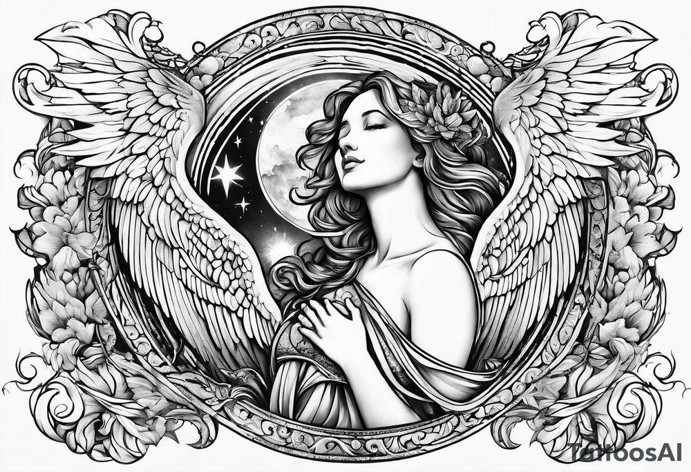 Choir of angels in the sky tattoo idea