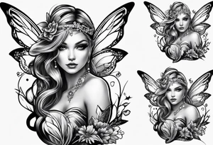 Full small fairy tattoo idea
