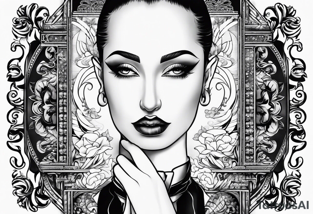 Neck tattoo saying Ace reversed filled in like nle choppas neck tattoo tattoo idea