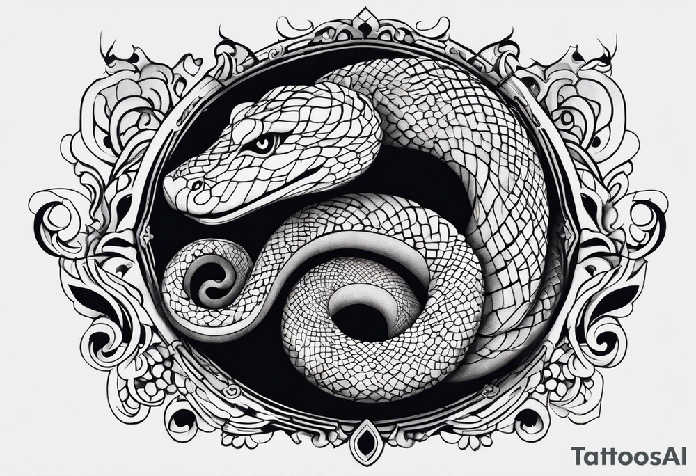 Serpiente tatuada en la parte de la muñeca tattoo idea