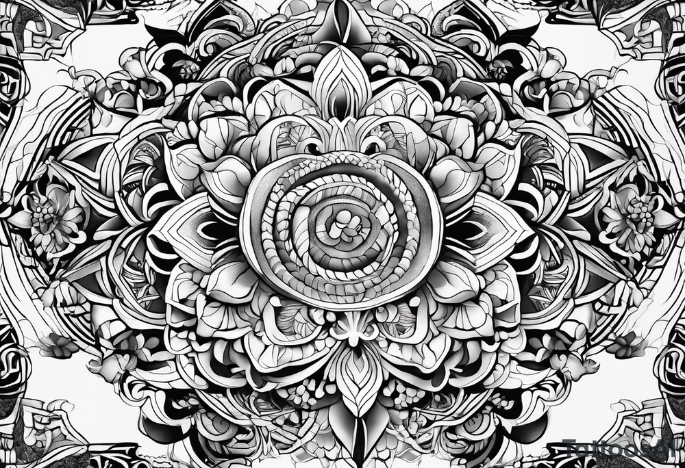 Abstract Chery flovers tattoo idea