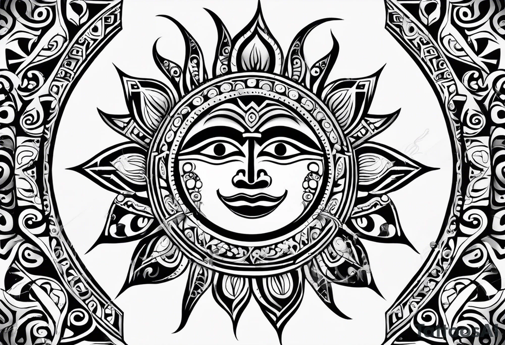 Taino Tribal sun tattoo idea