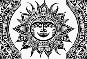 Taino Tribal sun tattoo idea