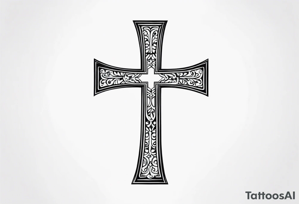 Picture of a simple cross to represent God tattoo idea
