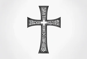 Picture of a simple cross to represent God tattoo idea