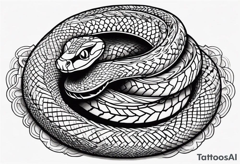 Snake in american traditional aestetics tattoo idea