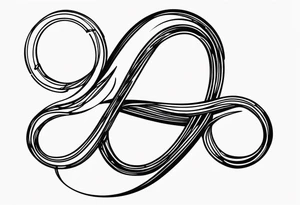 Just a plain Infinity symbol with a capital letter B in the center, a capital letter J in the left side, and a capital letter J in the right side tattoo idea