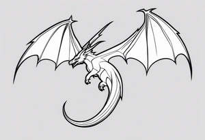 Wyvern silhouette tattoo idea