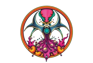 Contagion sign with toxic spill tattoo idea