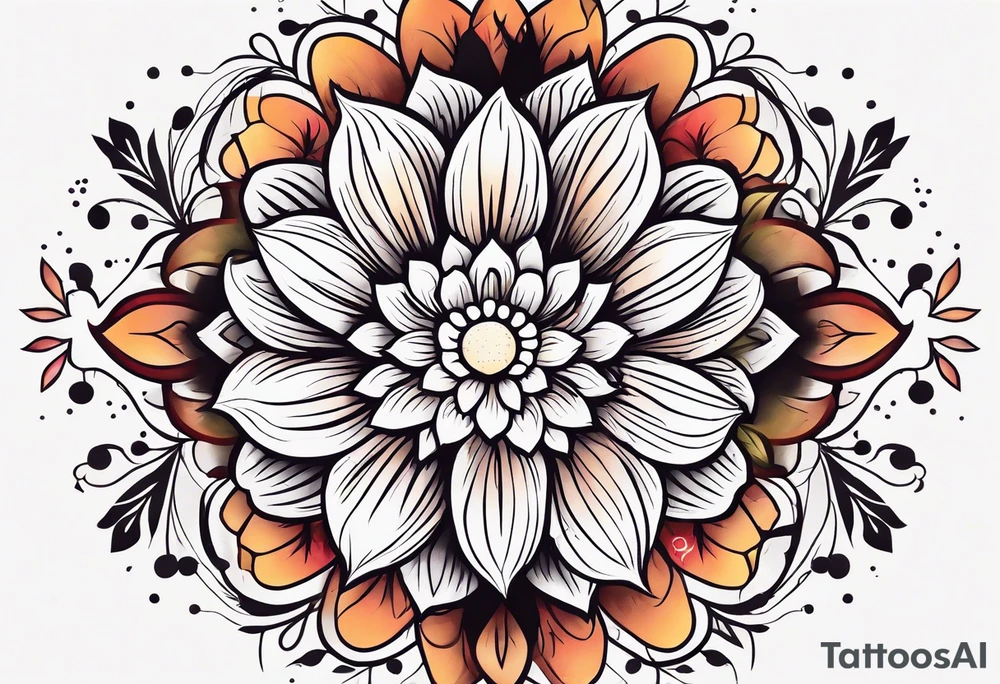 Minimalist flower tattoo idea