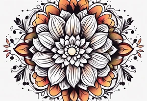 Minimalist flower tattoo idea