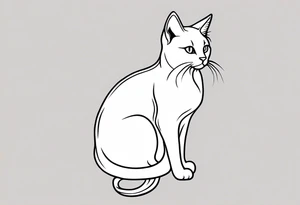 Sweet little Cat tattoo idea