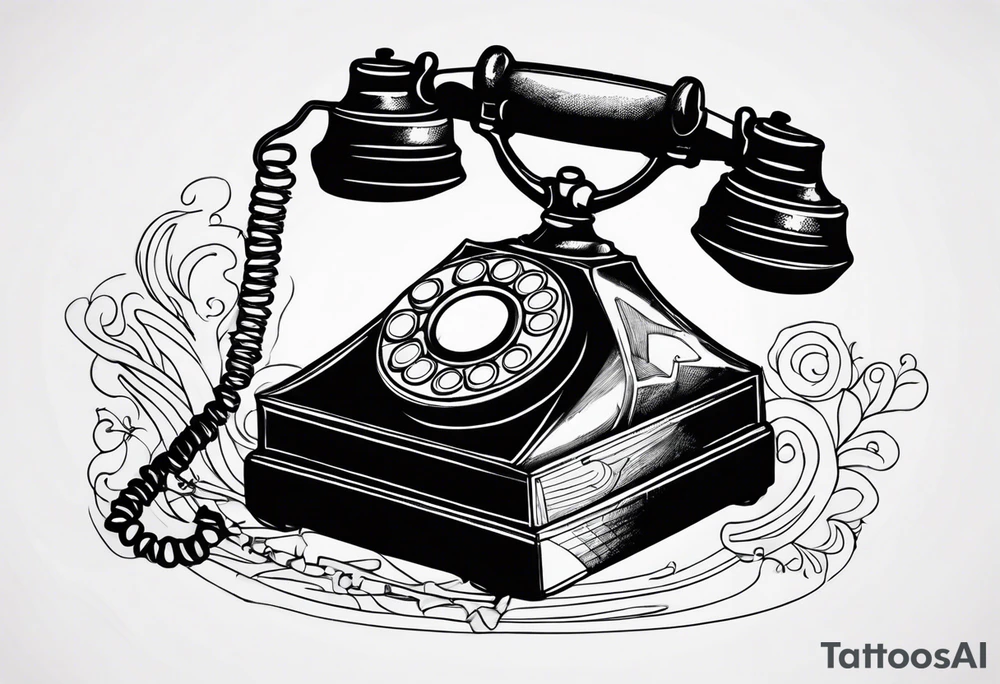 Vintage Telephone tattoo idea