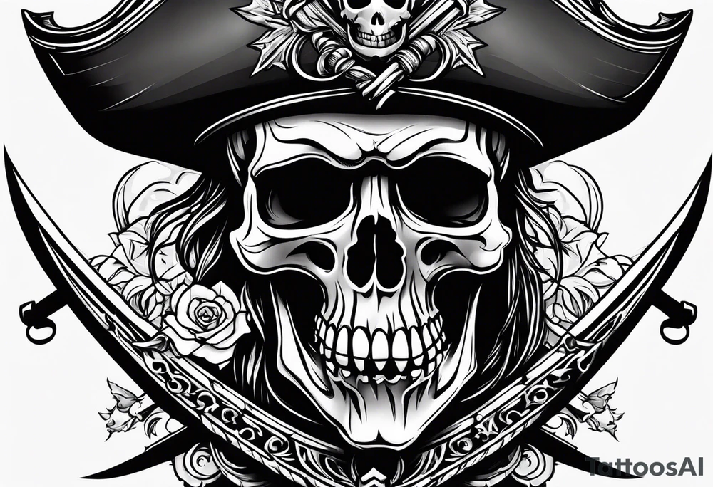 Crâne pirate tattoo idea