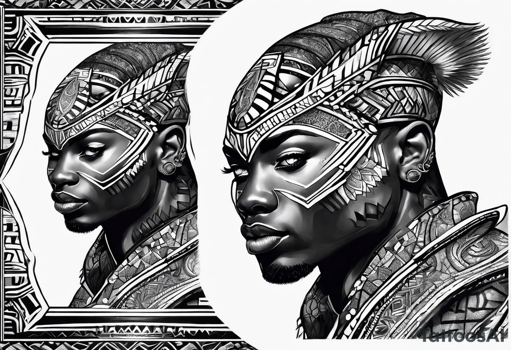 Wakanda patterns tattoo idea