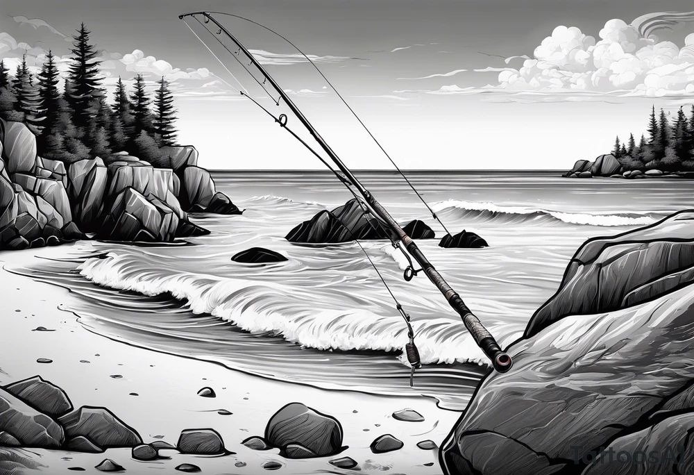 Fishing rod on a beach
do not put a fish in the picture tattoo idea