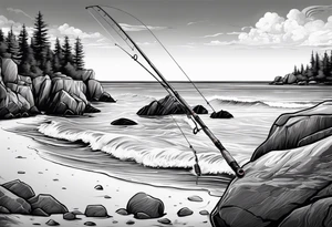 Fishing rod on a beach
do not put a fish in the picture tattoo idea