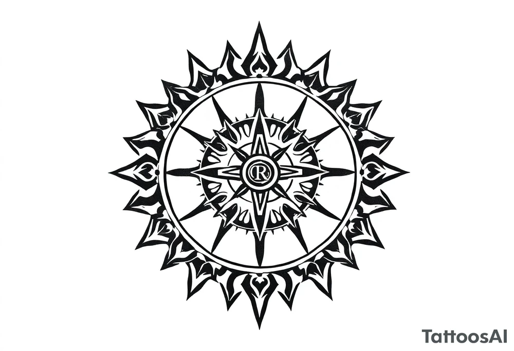 Sundial on the ground tattoo idea