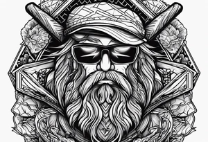 Father baseball hunting rip tattoo idea