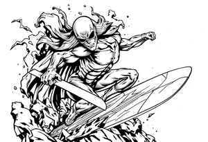 Silver Surfer comic accurate tattoo idea