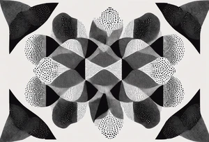 Geometric expanding pattern tattoo idea