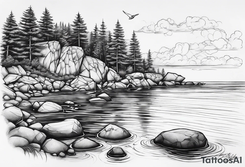 Skipping rocks tattoo idea
