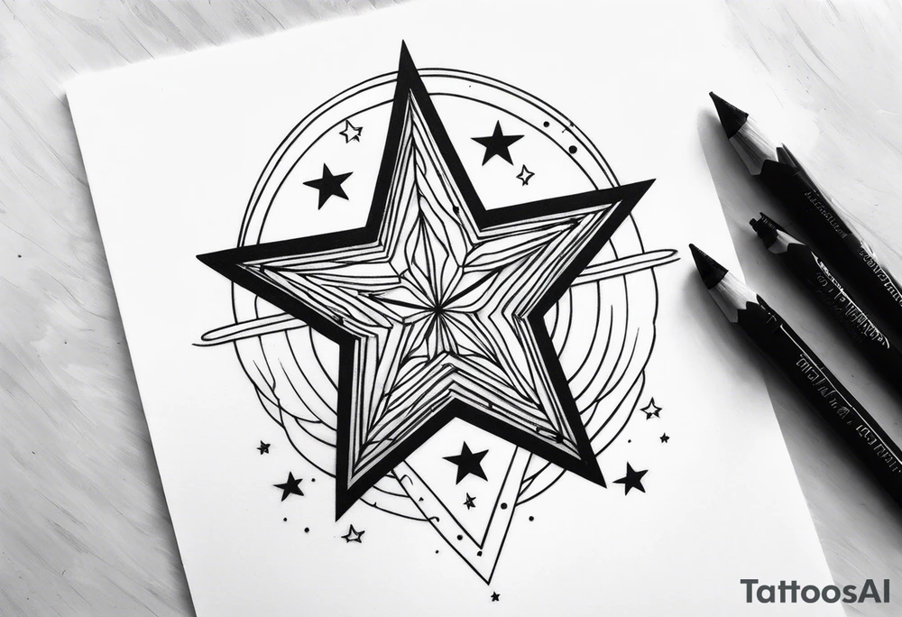 A star in the sky tattoo idea