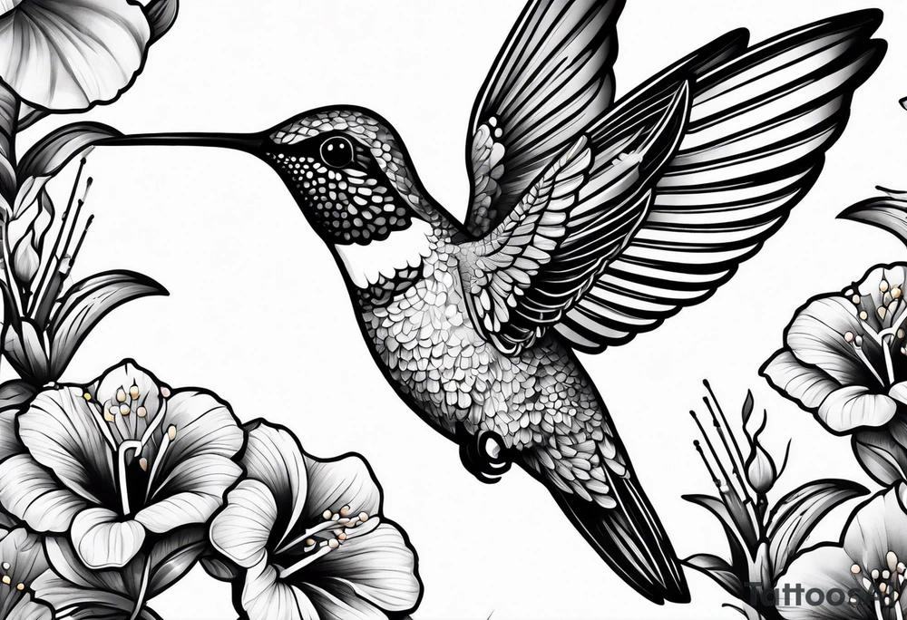 hummingbird tattoo idea