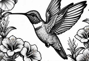 hummingbird tattoo idea